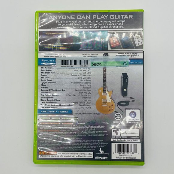 Microsoft XBbox 360 Rocksmith Authentic Guitar Games with Original Neck Stickers - Picture 2 of 4